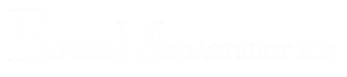 Emporio Megastruct LLP Engineering Solutions, Lasting Impact Logo